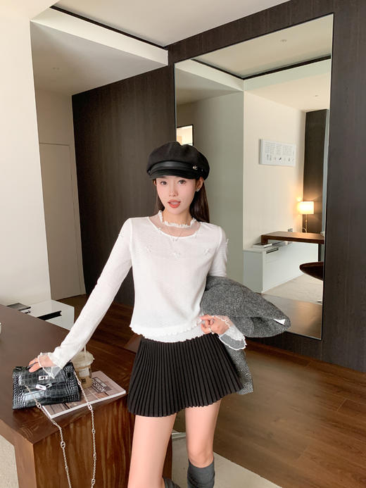 <曾小咸推荐>新品现货秒杀！卖完下架不再补 ！圆领短款小香风外套 日常259.99/件 立减120 秒杀139.99/件！！米杏色打底立减90 秒杀79.99！蕾丝打底秒杀59.99！！ 商品图5