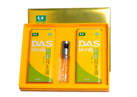 大士新鲜初榨有机花生油铁罐礼盒1L*2/件
