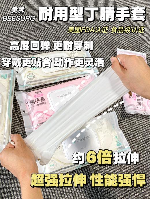 🔥【秉秀丁腈手套（耐用型）】👏翻盖设计 轻松翻开，随时抽取更加方便便捷，🥰更好的避免了浪费和污染！ 商品图2