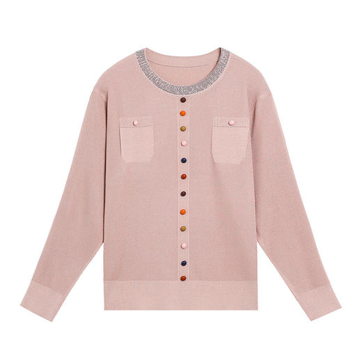 CC-BSM-716圆领针织衫女士2025春秋季新款洋气宽松长袖t恤遮肚显瘦上衣 商品图4