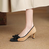阿么手工女鞋蝴蝶结豹纹辣妹浅口高跟鞋2025新款时尚单鞋女6.5CM 商品缩略图3
