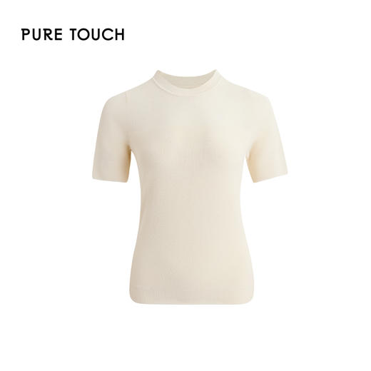 pure touch极简风中袖针织小衫1346251009 商品图2