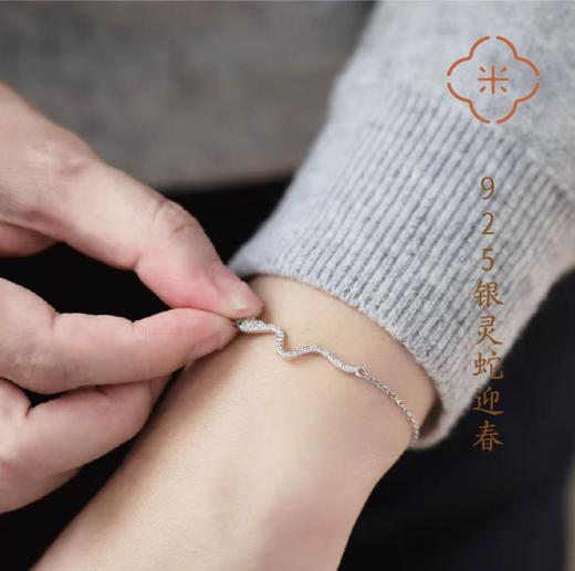 S925银灵蛇迎春手链 生肖猴牛鸡佩戴或有意外之喜 商品图0