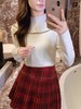 张心子【布拉格少女】校园风减龄格子百褶裙半身裙 U2411107 商品缩略图4