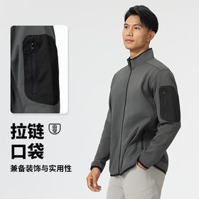 跃牌【PF系列】秋冬新款男士外套休闲运动多口袋上衣成熟修身商务夹克衫61172