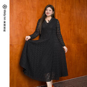 【黑天鹅之舞】美丽客栈高智姐姐黑色蕾丝连衣裙原创高端大码女装