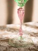 独角鹿西洋古董 20世纪意大利威尼斯穆拉诺水晶工坊出品螺旋纹粉色杯柄修饰翠绿色杯身玻璃高脚杯 商品缩略图2