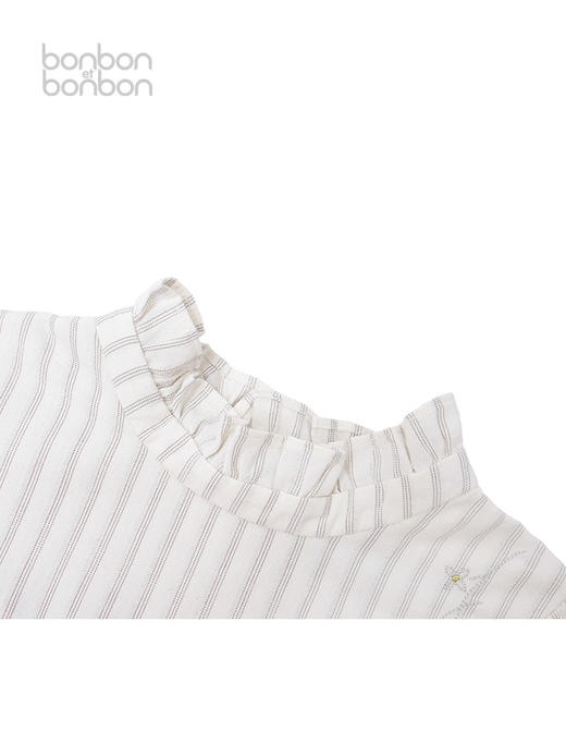 复古宫廷条纹刺绣上衣 商品图2