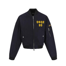 DSQUARED2 男士字母徽标印花拉链棉服 深蓝色 S71AN0563 S44216 477