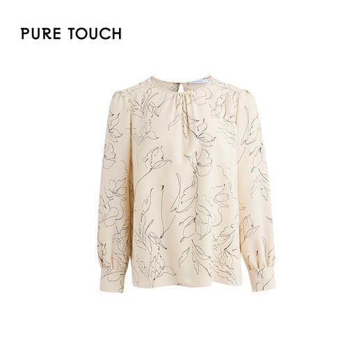 pure touch圆领简约印花女士长袖衬衫1301251004 商品图4