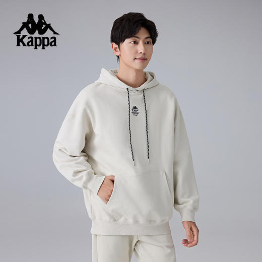 Kappa卡帕背靠背2025新款运动连帽卫衣男休闲针织套头衫宽松上衣K0F12MT61 商品图1