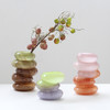 北欧ins风轻奢新款糖果色渐变玻璃花瓶创意鲜花桌面毛毛虫花瓶 商品缩略图0