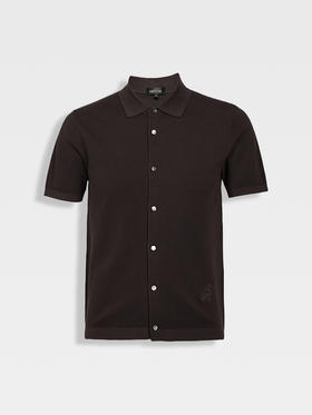 callisto松弛系列咖色棉混纺T恤