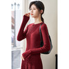 剩L 【新年红色】2026春节新款红色含羊毛针织衫百搭显瘦上衣4406 商品缩略图3