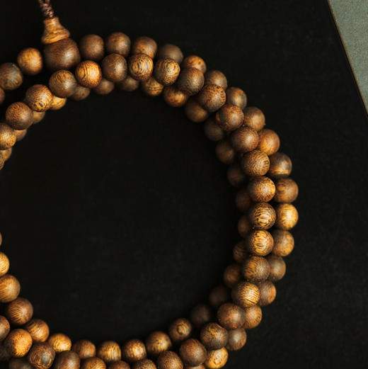 【青山特惠】7mm108颗 绿棋楠 沉香手链 15.3g c7 商品图1