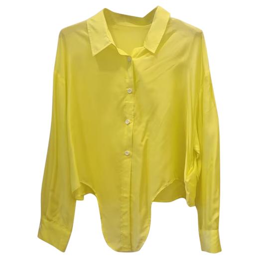 VIVIAN LIU R2443008初秋新款时尚小翻领不规则下摆开衫长袖上衣 商品图4