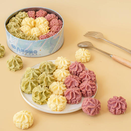 AKOKO经典小花曲奇160g*3盒（赠礼袋一个）【G】 商品图2