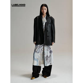 【HIDEMI×LABELHOOD】联名款简约羊皮西装上衣外套