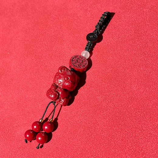 【2025朱砂】吉祥如意朱砂手机挂饰3cm 商品图2