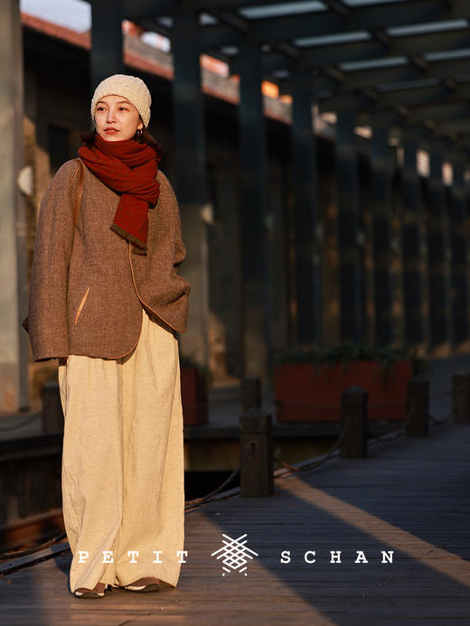 PETIT SCHAN小闪 CLO#702 Belated 慢半拍 棉麻灯芯绒松紧腰阔腿裤 商品图6