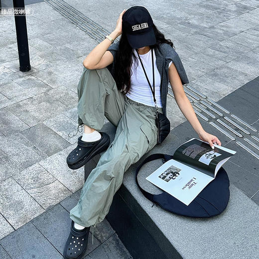 哈瓦塔女士抽绳高腰降落伞工装裤H341120 商品图2