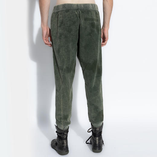 DSQUARED2 男士字母徽标休闲运动裤 绿色 S71KB0672 S25030 697 商品图2