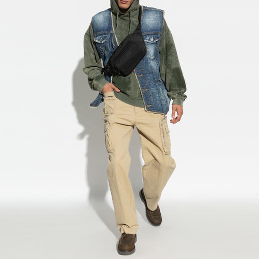 DSQUARED2 男士字母徽标棉质连帽卫衣 绿色 S71GU0699 S25030 697 商品图3