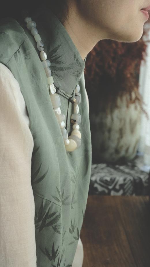 水草玛瑙淡水珍珠项链 商品图4