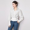 【高货wl】全新升级【铂金会员220/天猫289/差价69】(11214) 洛诗琳高级感简约翻领衬衫2025春季连肩袖收腰显瘦上衣女 商品缩略图0