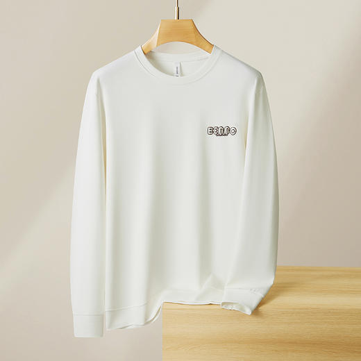 【新款DX】大依优型大码圆领卫衣长袖加肥加大休闲运动上衣男打底衫胖子男士 商品图5