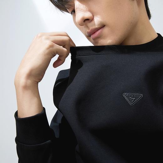 【5A抗菌2A防螨】柒牌圆领卫衣男2025春季新款中青年休闲百搭上衣128W70140 商品图2