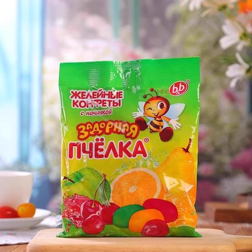 【跨境】爱比可牌 小蜜蜂多种口味果汁软糖  俄罗斯原装进口 果味浓郁 休闲小零食独立包装QQ糖 橡皮糖 商品图2