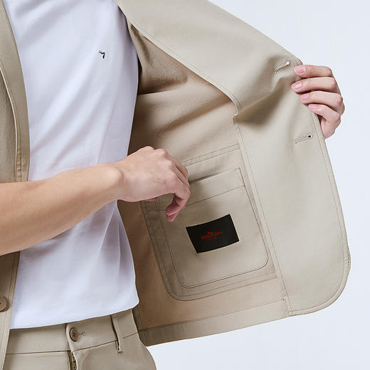 【谢震业同款】柒牌短袖西服男套装2025夏季新款时尚青年休闲西装两件套128C70200 商品图3