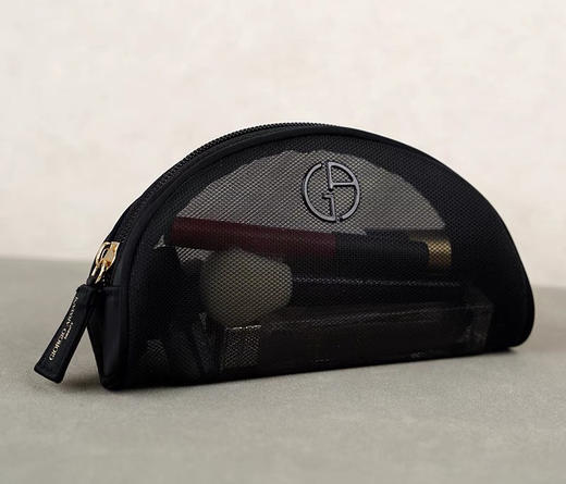 Armani阿玛尼 2024新款 化妆包化妆袋 洗漱包收纳包（红色网纱） 商品图1