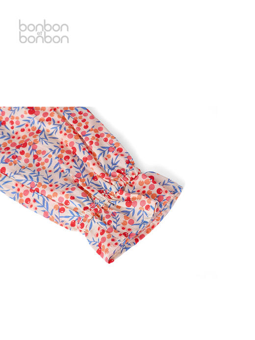 小浆果荷叶边长袖连衣裙 商品图4