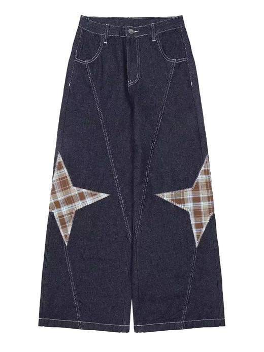 马得工地/ MDGDCK244482/星星贴布分割牛仔裤 商品图3