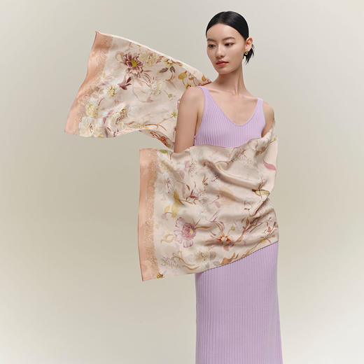 万事利“唤春”GB双面印花长巾 商品图0