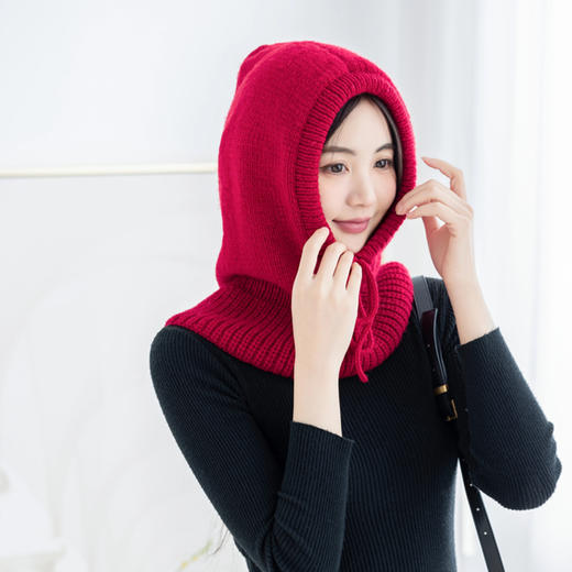 苏苏姐家巴拉克拉法帽手工diy棒针编织羊绒毛线团围脖帽子材料包 商品图3