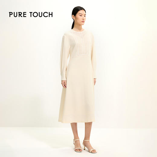 pure touch女士高腰气质连衣裙1349251010 商品图1