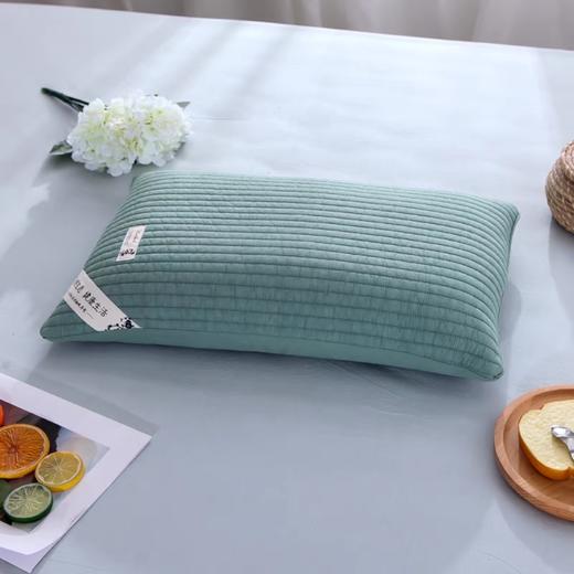 亲肤荞麦枕|砂洗全棉荞麦壳枕头|夹棉绗缝透气枕套|带拉链可拆洗 商品图5