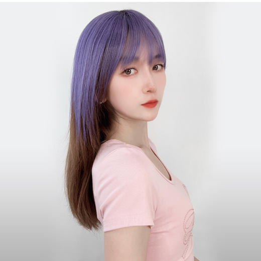 Rebecca曝顶染全真人发丝假发片头顶补发爆顶挑染时尚彩色刘海自然 商品图6