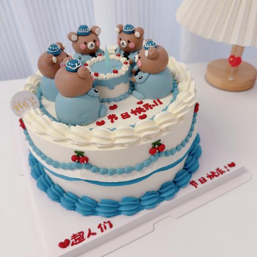 警察叔叔立体小动物复古蛋糕-低糖处理无添加 商品图1