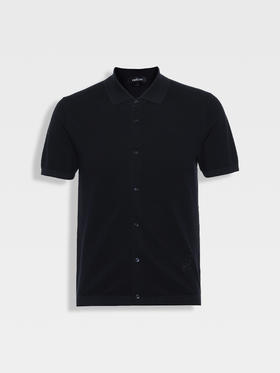 callisto藏青棉混纺T恤