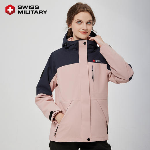 【瑞士百年户外专业品牌】SWISS MILITARY瑞士军工/二级冲锋衣 全热封压胶冲锋衣/ 送背包 +银狐绒内胆 商品图8