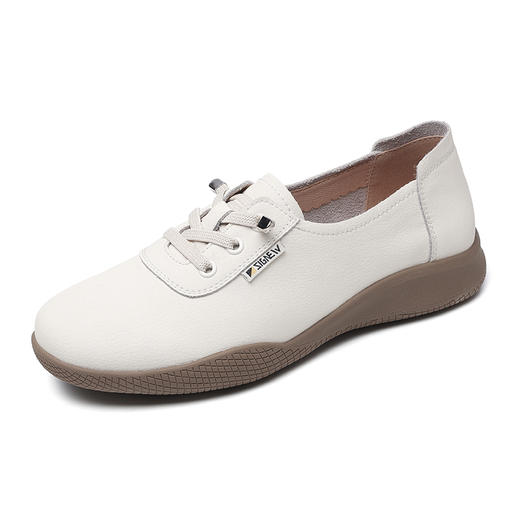 信诺中年女士百搭单鞋2025春季新款轻便软底妈妈鞋一脚蹬休闲皮鞋5C5336-5T 商品图4