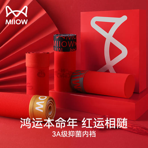 【过年不打烊 3A级抑箘】猫人鸿运本命年男士内裤袜子礼盒 商品图1