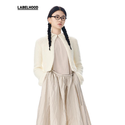 【SWAYING x LABELHOOD】蕾虎联名款简约绒感翻领短夹克 商品图0