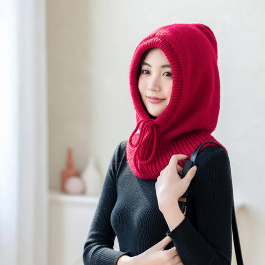 苏苏姐家巴拉克拉法帽手工diy棒针编织羊绒毛线团围脖帽子材料包 商品图2