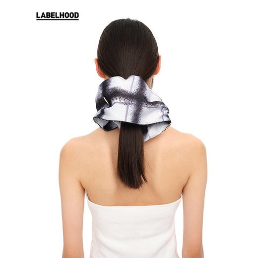 【YIRANTIAN】蕾虎设计感复古造型多色印花马尾发圈发饰 商品图0