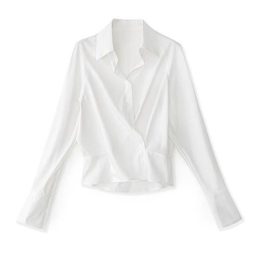 【高货wl】全新升级【铂金会员220/天猫289/差价69】(11214) 洛诗琳高级感简约翻领衬衫2025春季连肩袖收腰显瘦上衣女 商品图3